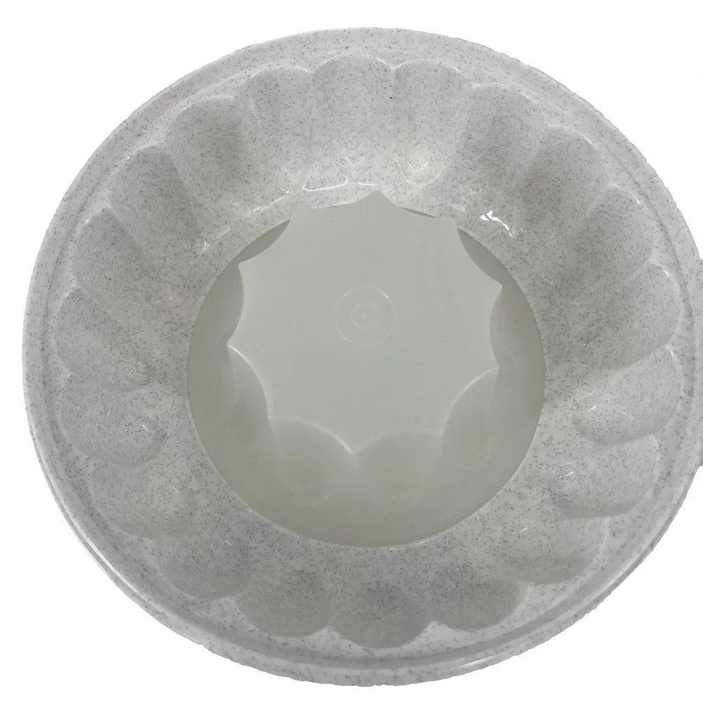 Vintage Tupperware Jello Mold Speckled Gray White Lid Jell-O Gelatin